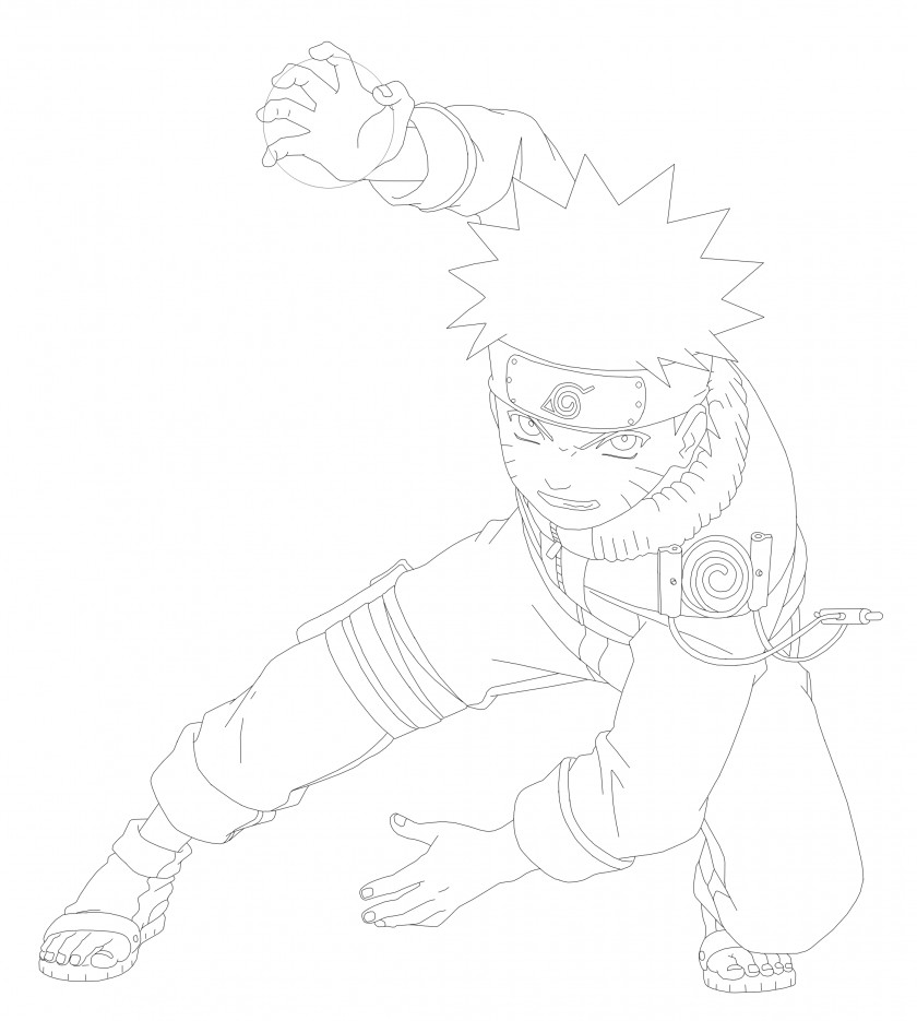 Rasengan Line Art Naruto Sketch PNG