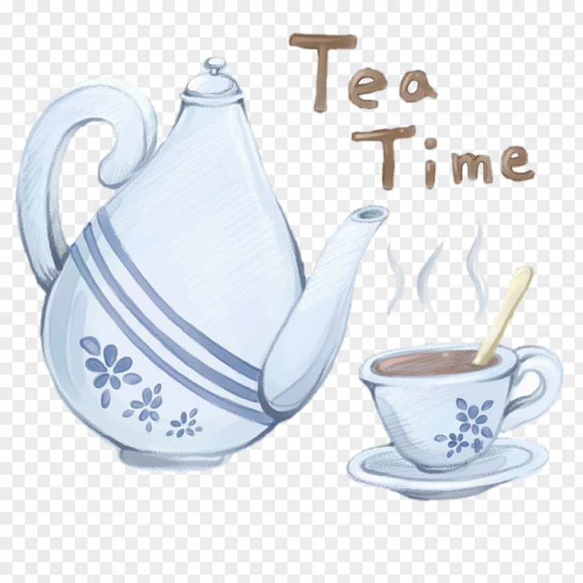 Tea Time Teapot Teacup PNG