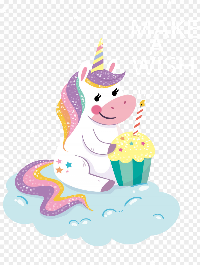 Wishing Unicorn Birthday Euclidean Vector Party Icon PNG