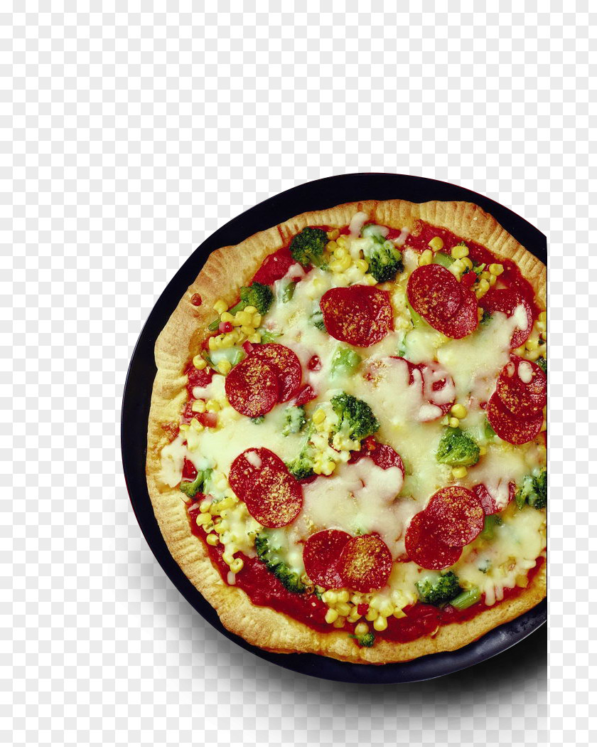 Delicious Pizza Sausage Vegetable Cheese Dough PNG