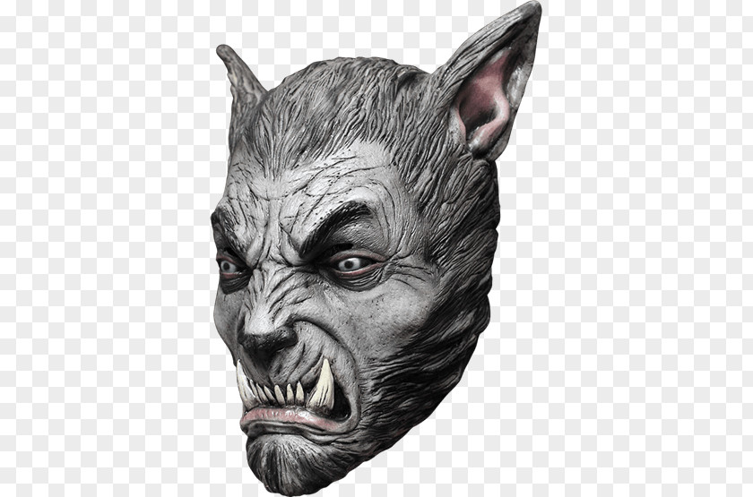 Mask Gray Wolf Latex Halloween Costume PNG