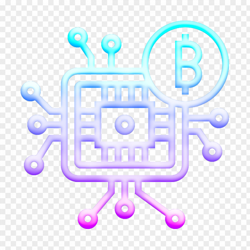 Blockchain Icon Business And Finance Microchip PNG