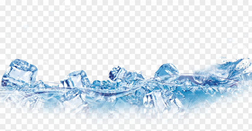 Blue Drops Ice Cube Water Designer PNG