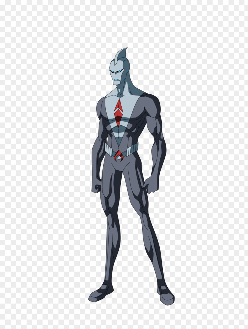 Megalodon Superhero Shoulder Figurine PNG