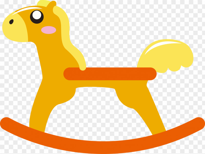 Cute Toy Horse Vector Clip Art PNG