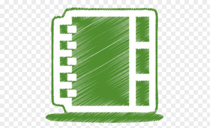 Green Address Book Colored Pencil PNG