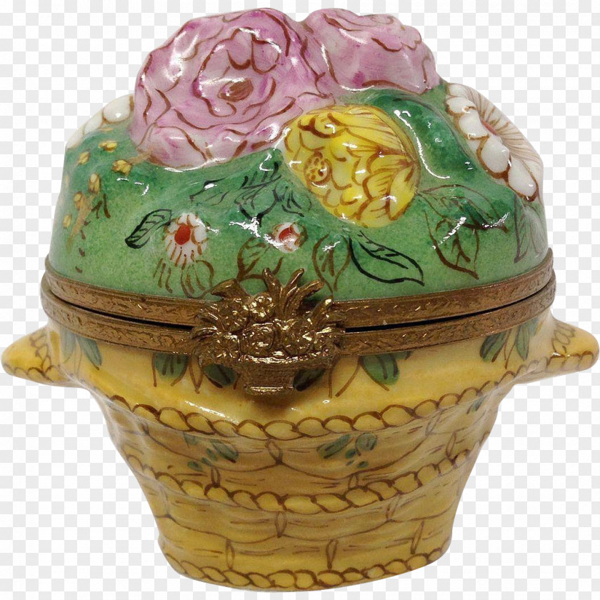 Hand-painted Flower Material Food Gift Baskets Ceramic PNG