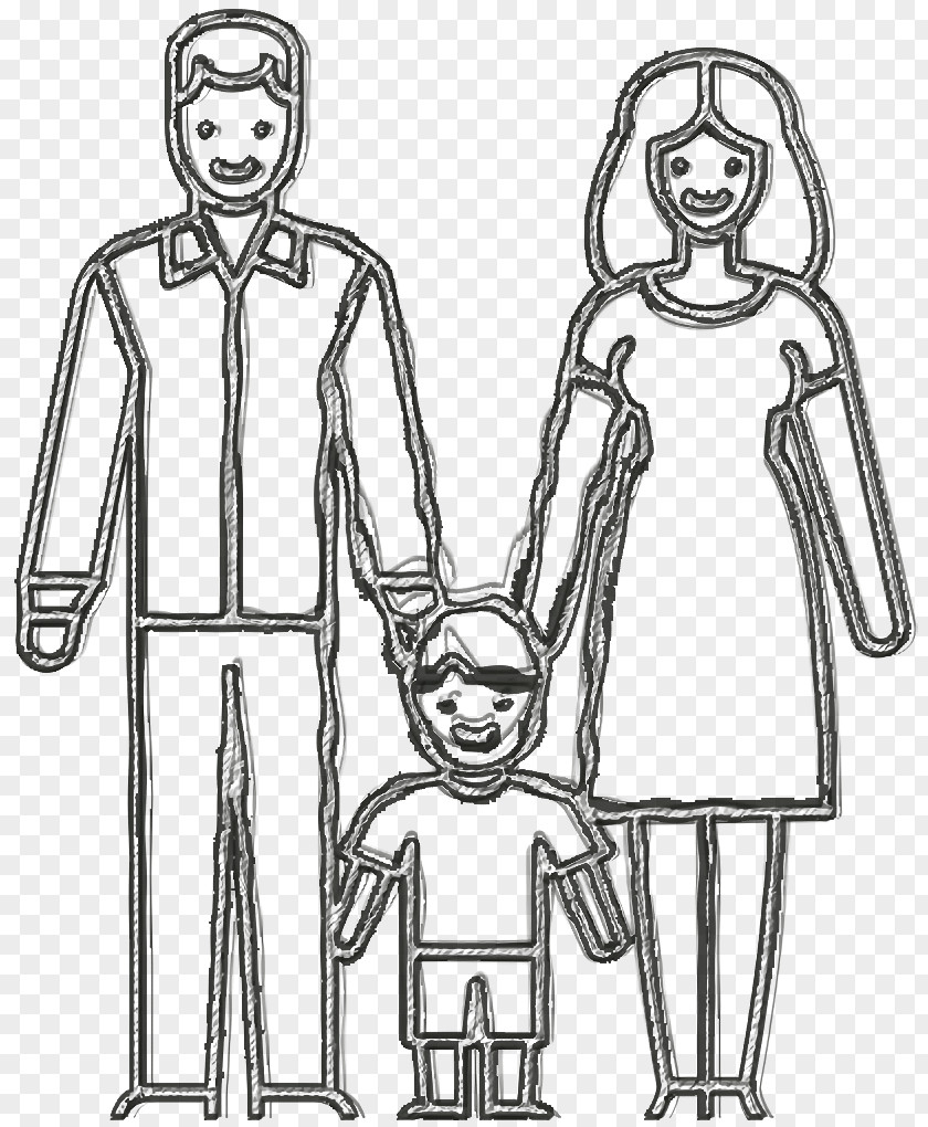 Married Couple With Child Icon People Woman PNG