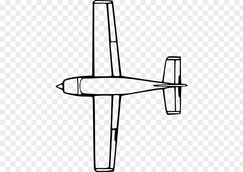 Propeller Line Art Airplane PNG