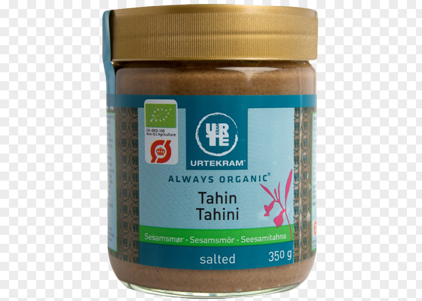Tahini Organic Food Peanut Butter Urtekram PNG
