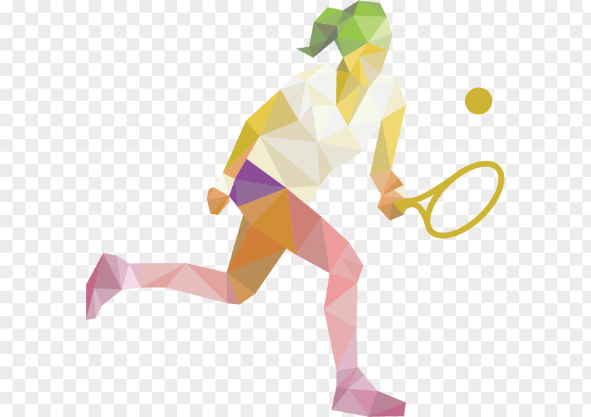Geometric Tennis Player The Championships, Wimbledon Racket PNG