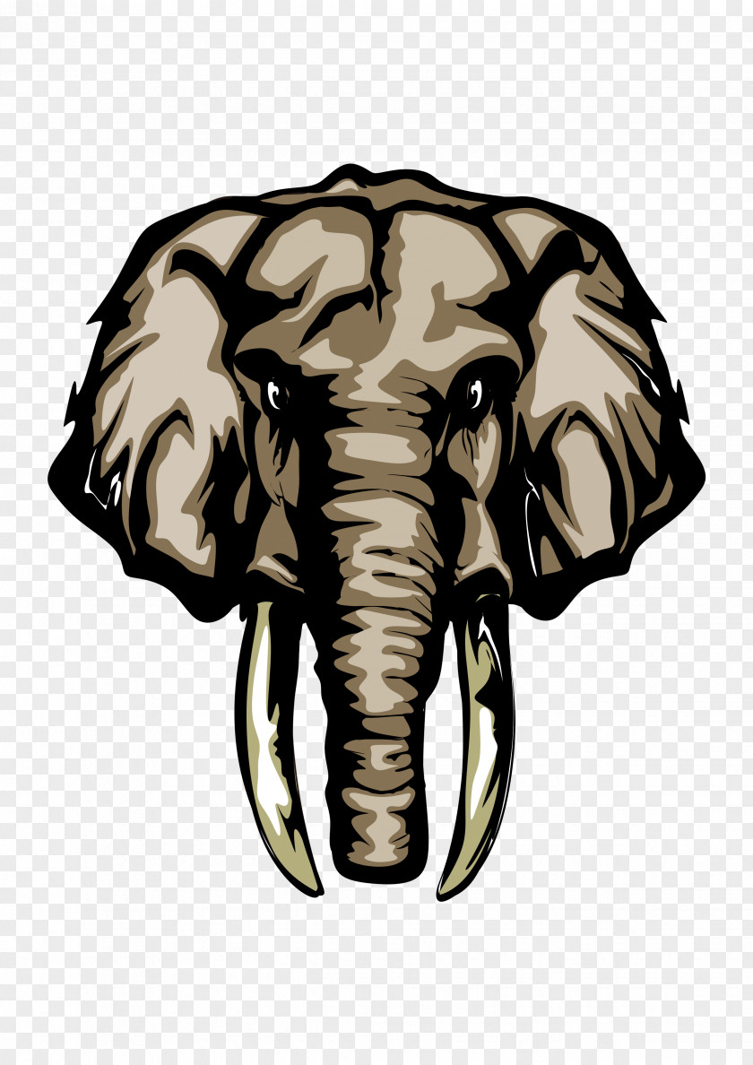Ink Painted Elephant Nose Cartoon Illustration PNG