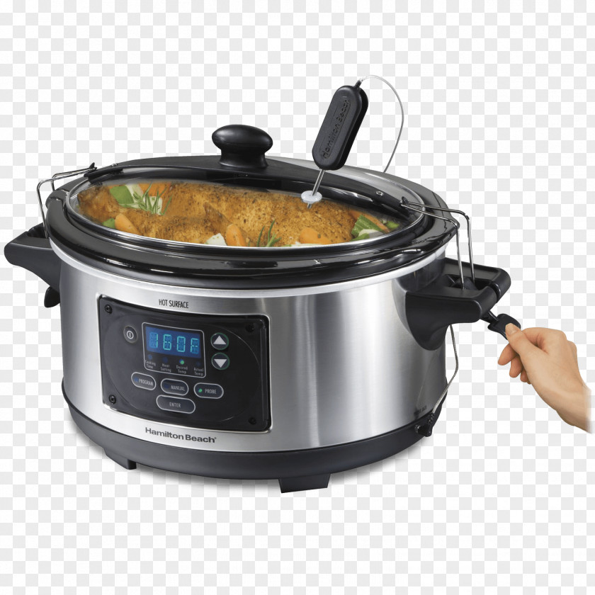 Slow Cookers Hamilton Beach Set & Forget 6 Quart Programmable Cooker 33969 Brands PNG