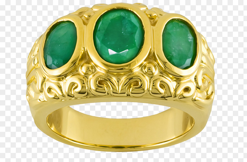 Emerald Ring Jewellery Gemstone Gold PNG