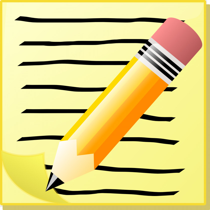 Pencil Notes Text Clip Art PNG