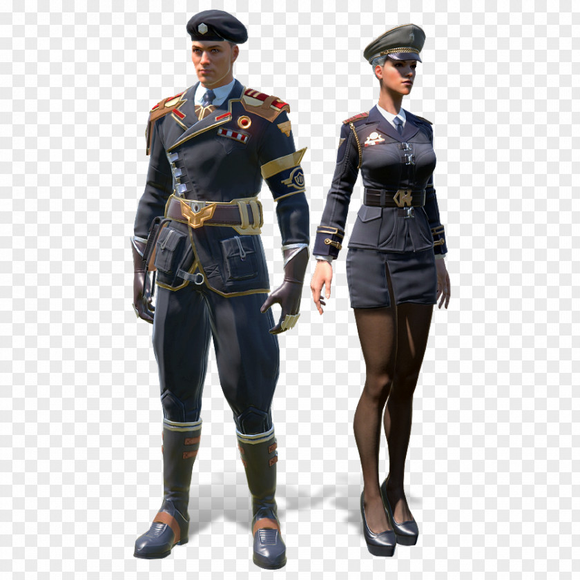 Soldier Skyforge Army Officer Military Uniform PNG