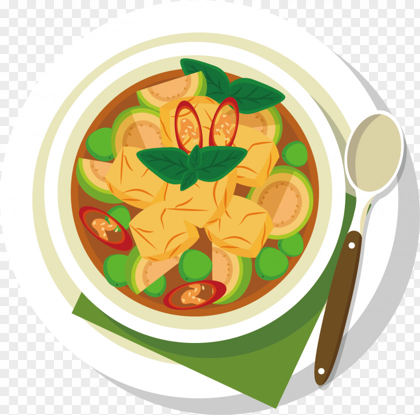 Cartoon Meat Vector Dish Soup Illustration PNG