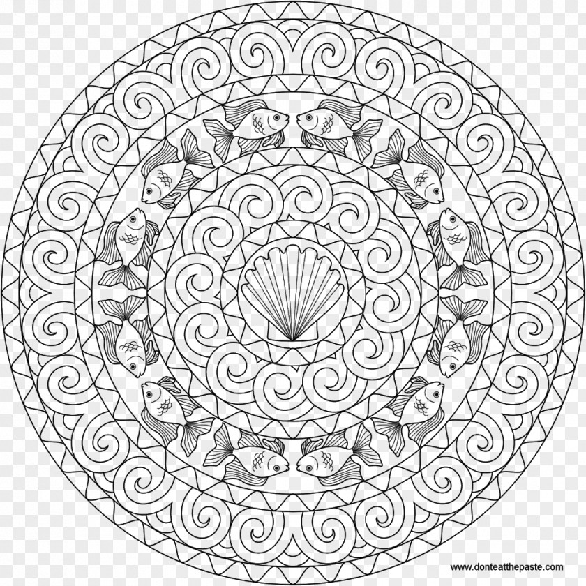 Child Coloring Book Geometry Mandala Adult PNG