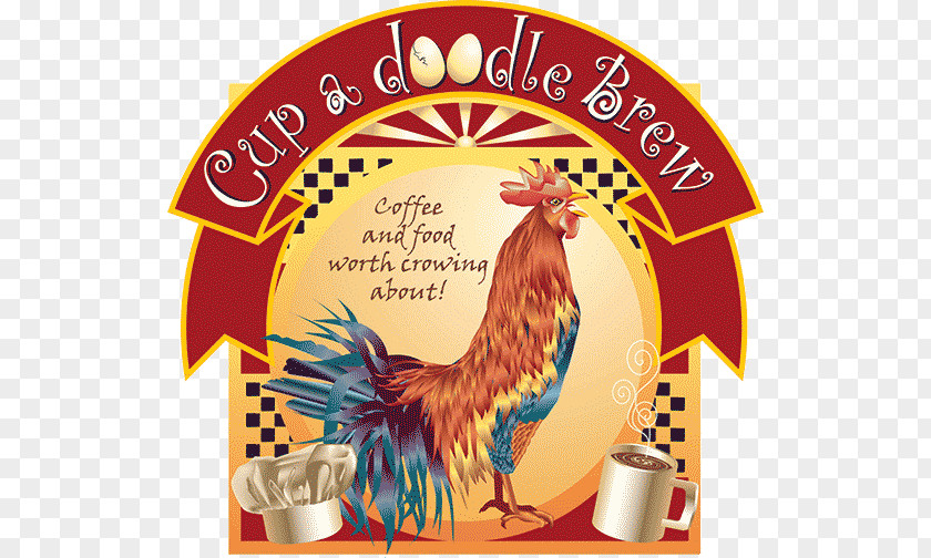 Coffee Doodle Digital Illustration Rooster Illustrator PNG