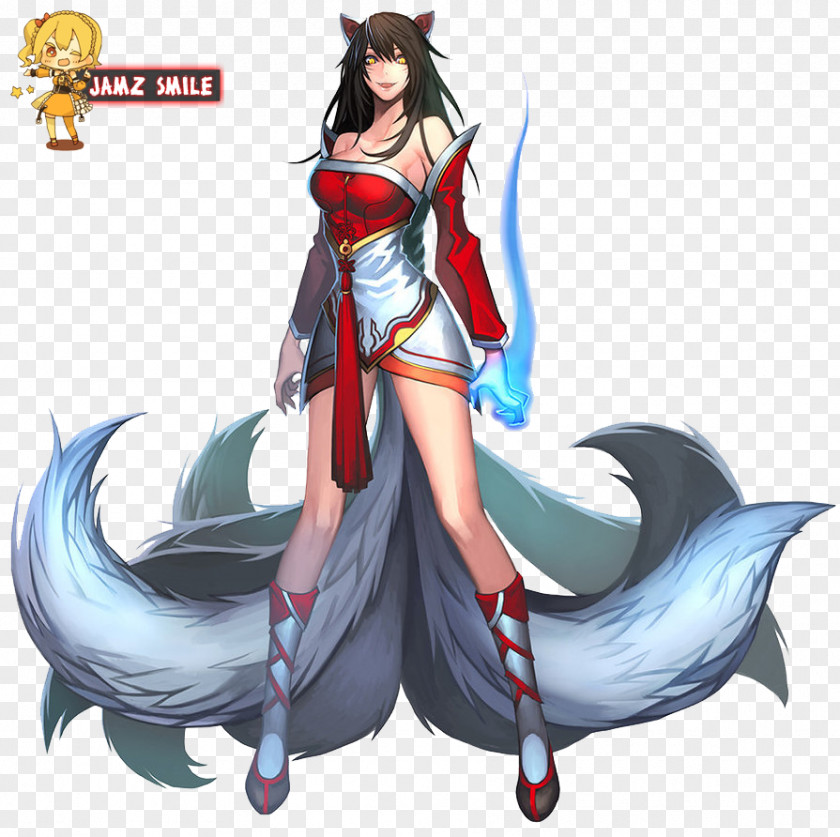 League Of Legends Ahri Nine-tailed Fox Desktop Wallpaper PNG