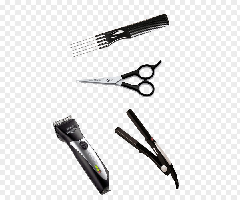 Scissors Hair Clipper Barber Iron Comb PNG