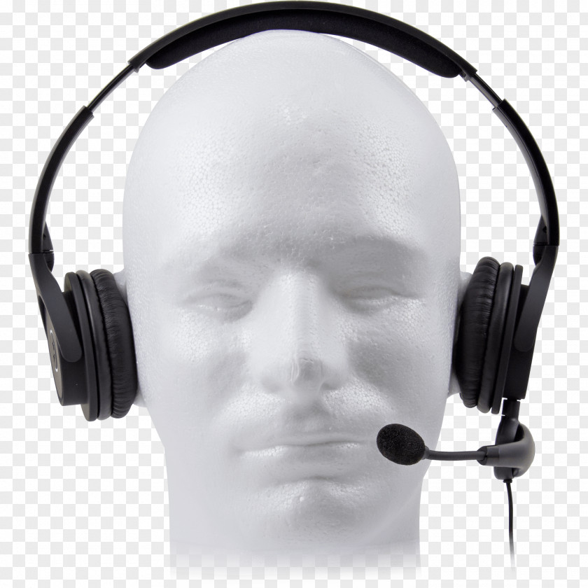With A Headset Headphones Microphone Hearing PNG