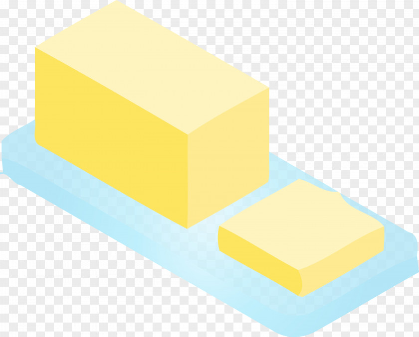 Yellow Rectangle Dairy Sponge PNG