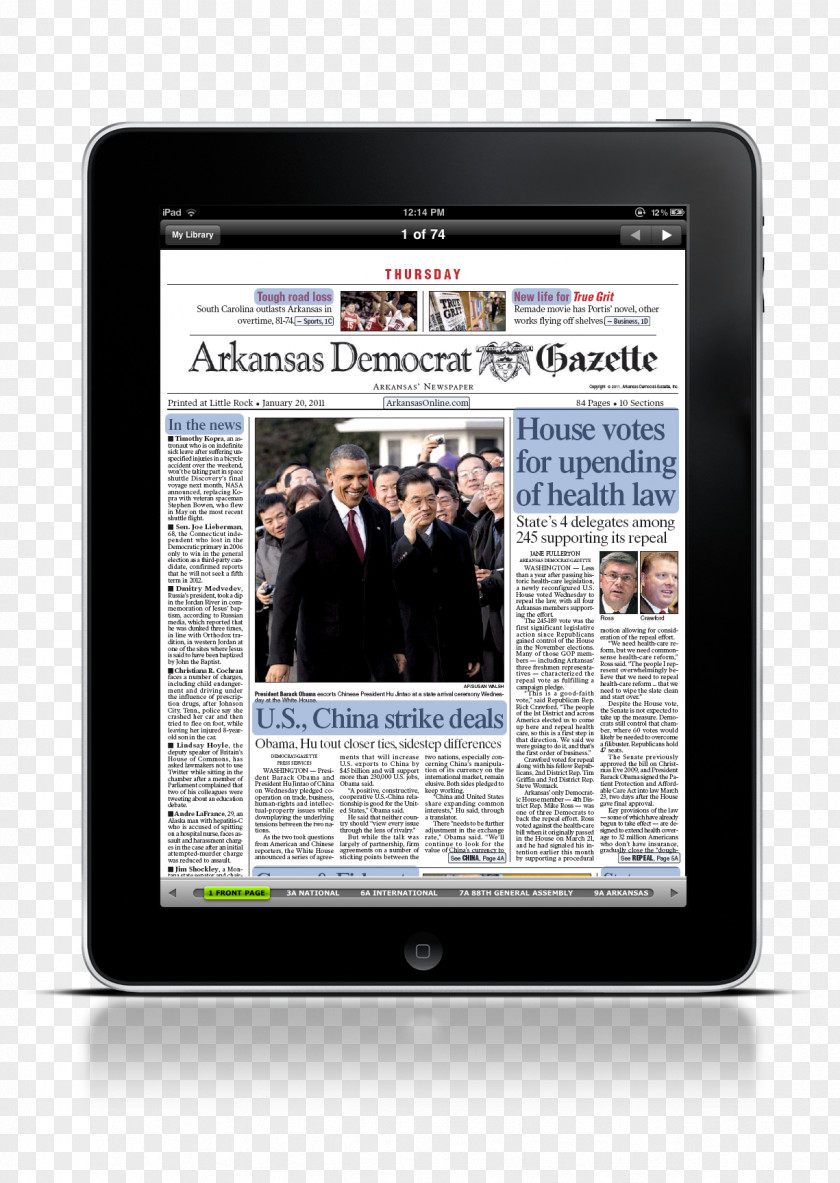 Gazette Digital Journalism Display Advertising Handheld Devices PNG