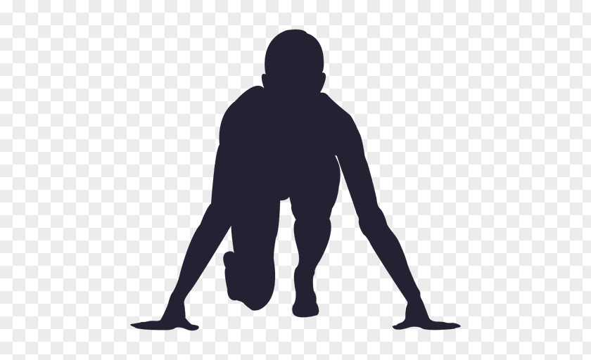 Runner Silhouette Graphic Design PNG