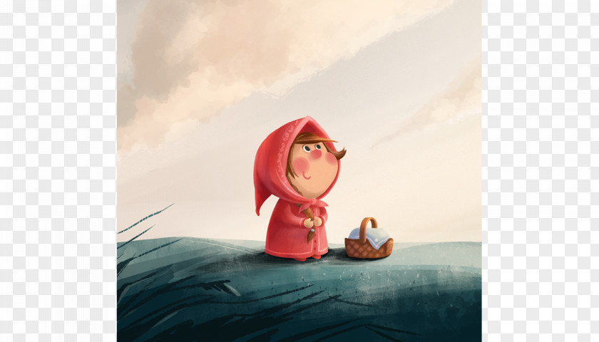 Little Red Riding Hood Fairy Tale Book Cover Desktop Wallpaper PNG