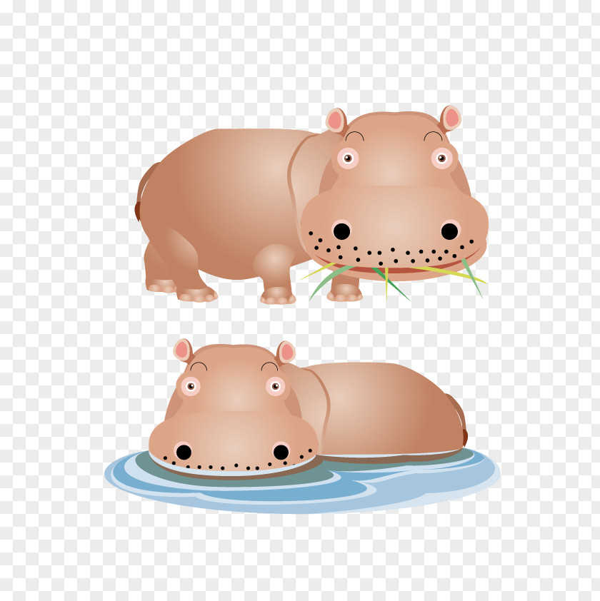 Hippo Hippopotamus Euclidean Vector Clip Art PNG