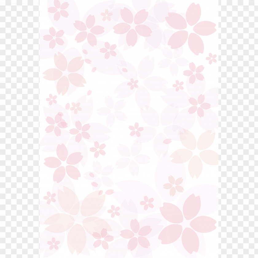 Cherry Blossom Petal Floral Design Pattern PNG
