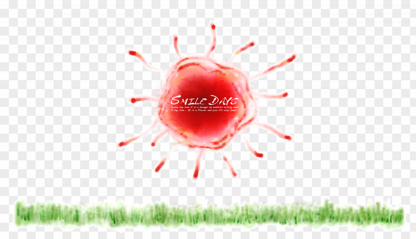 Red Warm Sun Creative Background Drawing Croquis PNG