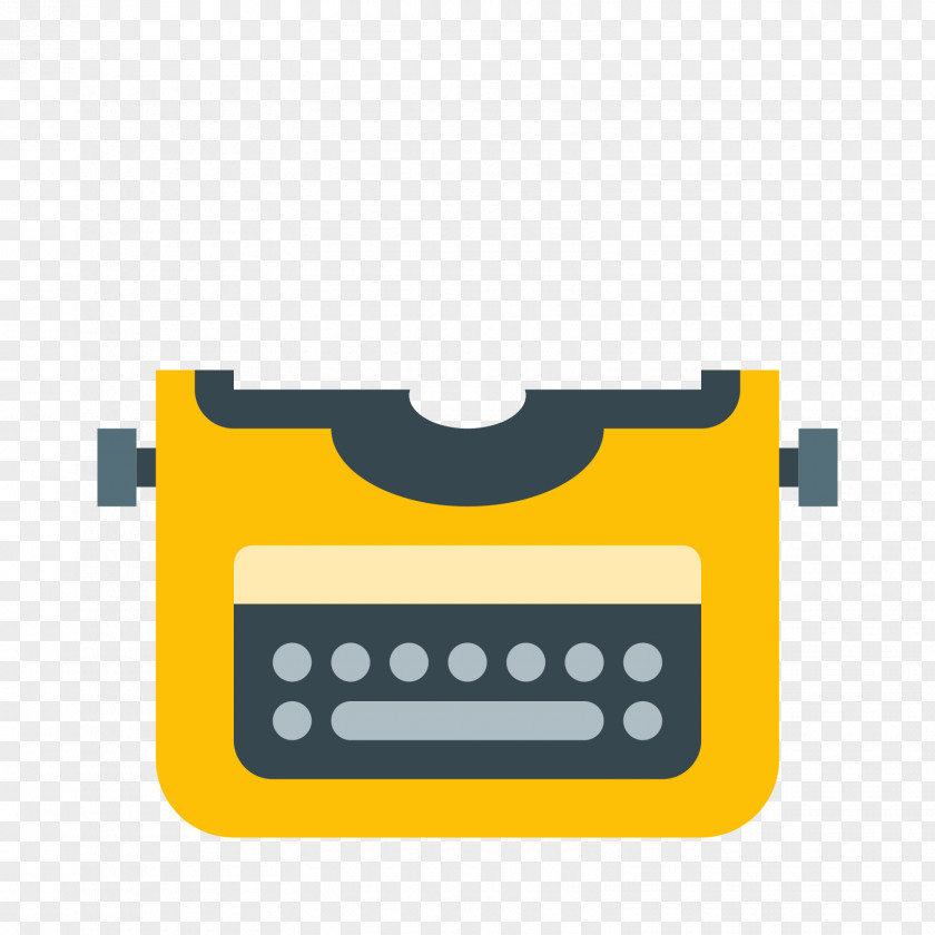 Typewriter Blog Material Design Social Media PNG