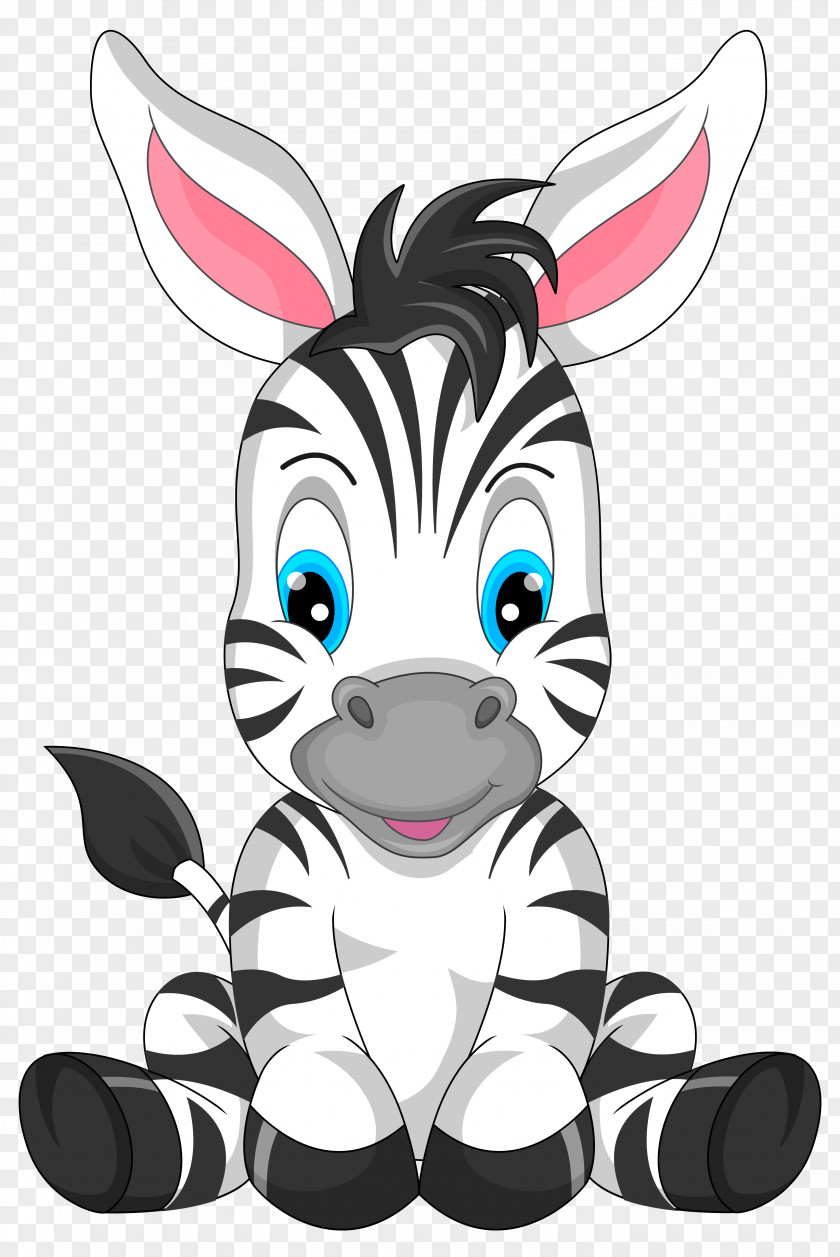 Cute Zebra Cartoon Clipart Image Clip Art PNG