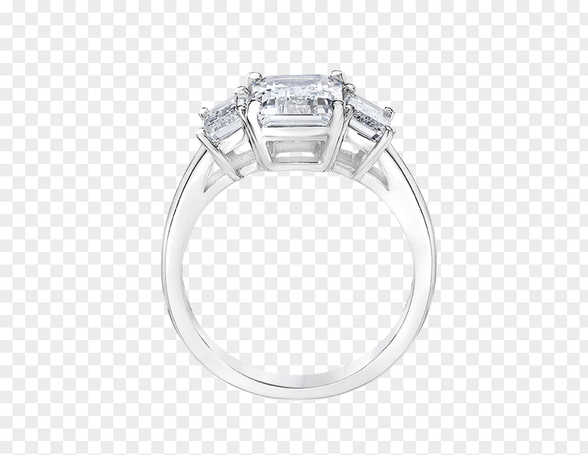 Emerald Cut Bridal Sets Ring Silver Product Design Body Jewellery Diamond PNG