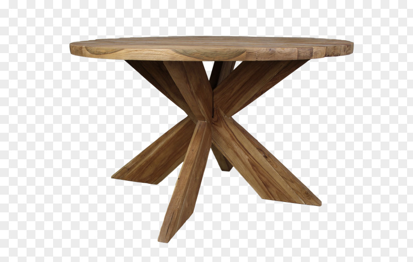 Table Round Eettafel Kayu Jati Wood PNG