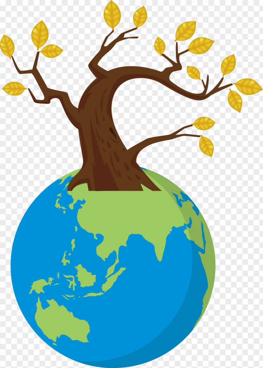 Earth Tree Go Green PNG