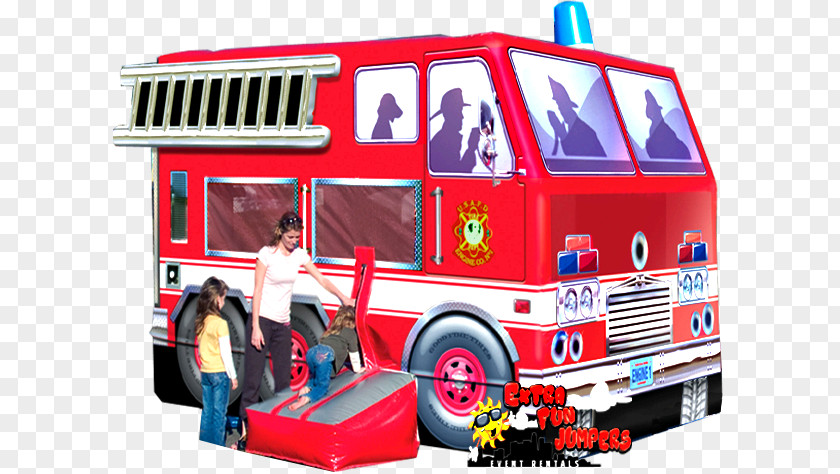 Fire Party Engine Car Inflatable Bouncers Truck Motor Vehicle PNG