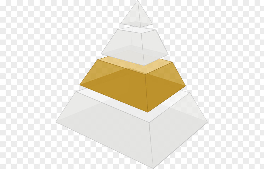 Pyramid Ppt Element Triangle Yellow PNG