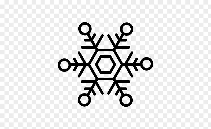 Snowflake Silhouette Hexagon PNG
