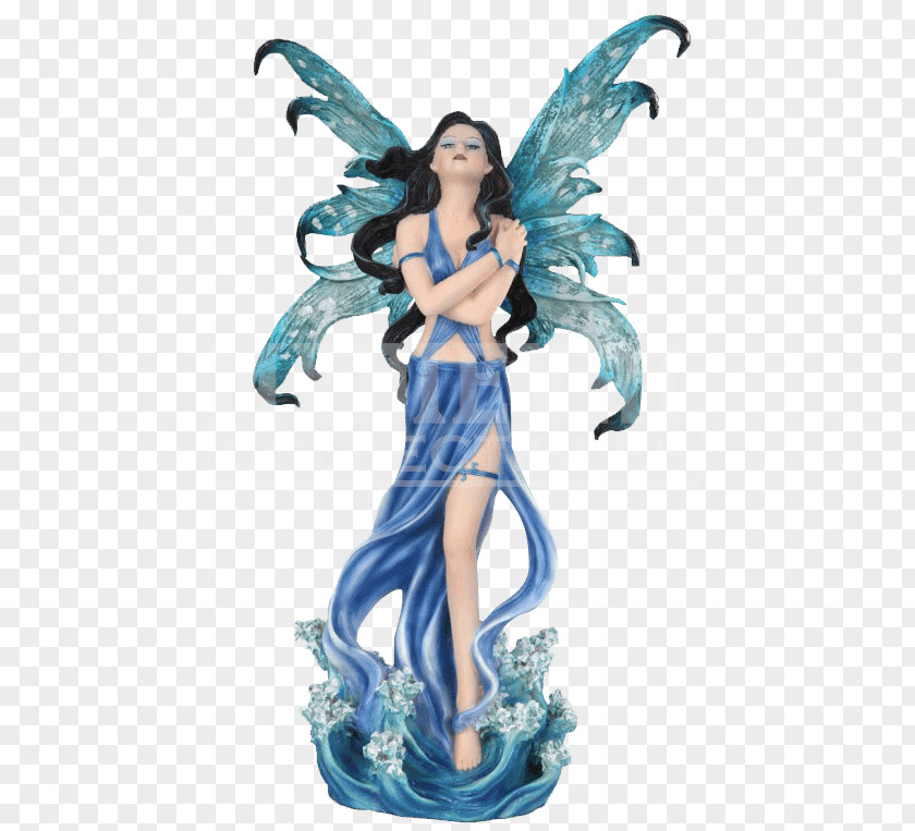 Water Elemental The Fairy With Turquoise Hair Figurine Statue PNG