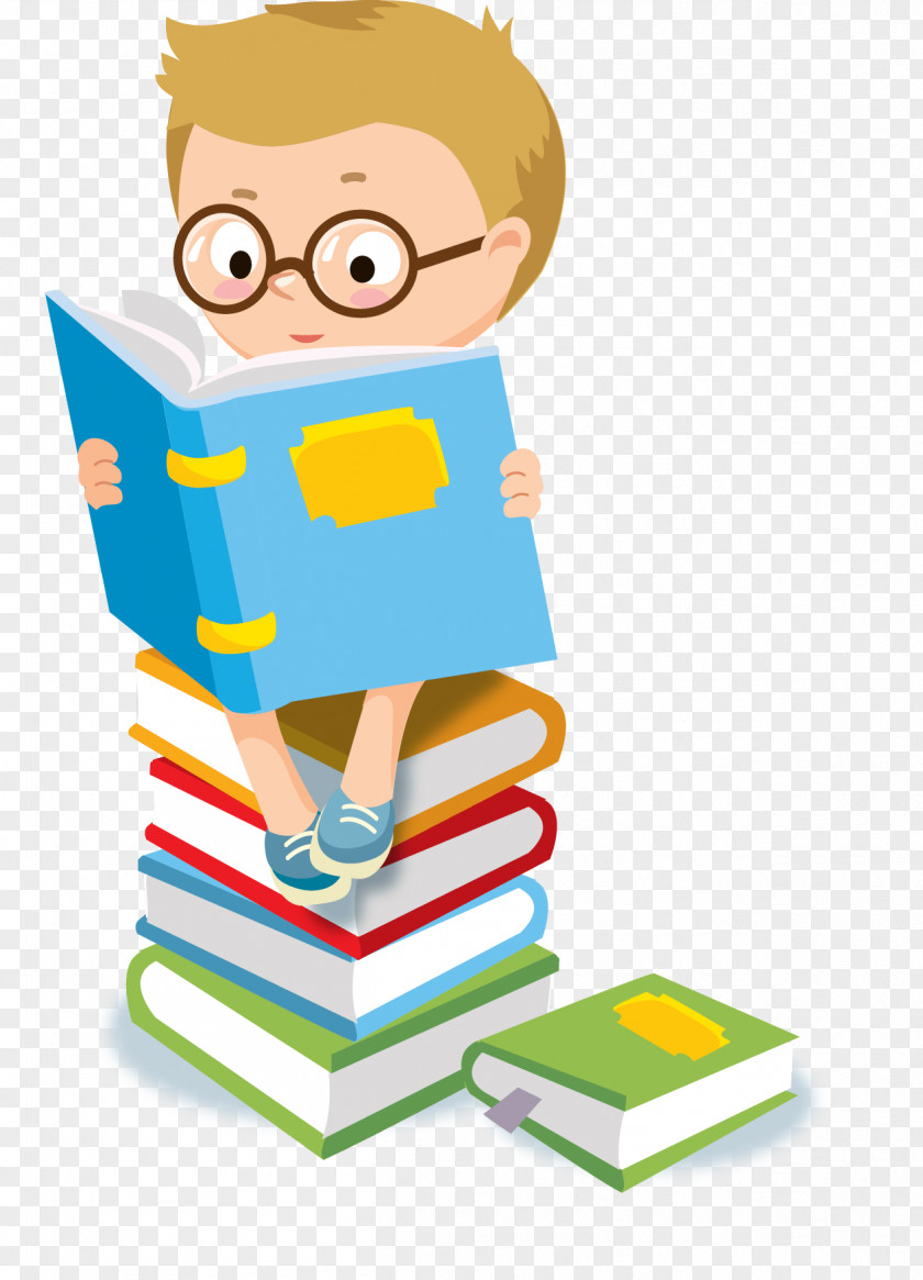 Child Reading Clip Art PNG