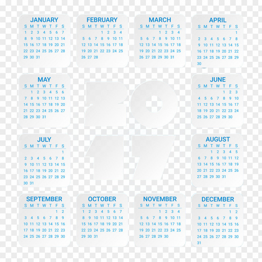 Lovely 2017 Calendar PNG