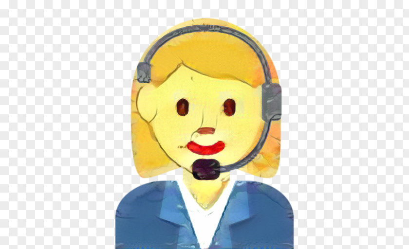 Animation Head Yellow Background PNG