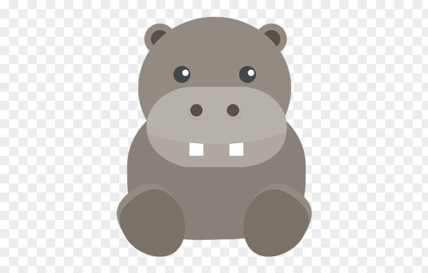 Cute Hippo Icon PNG