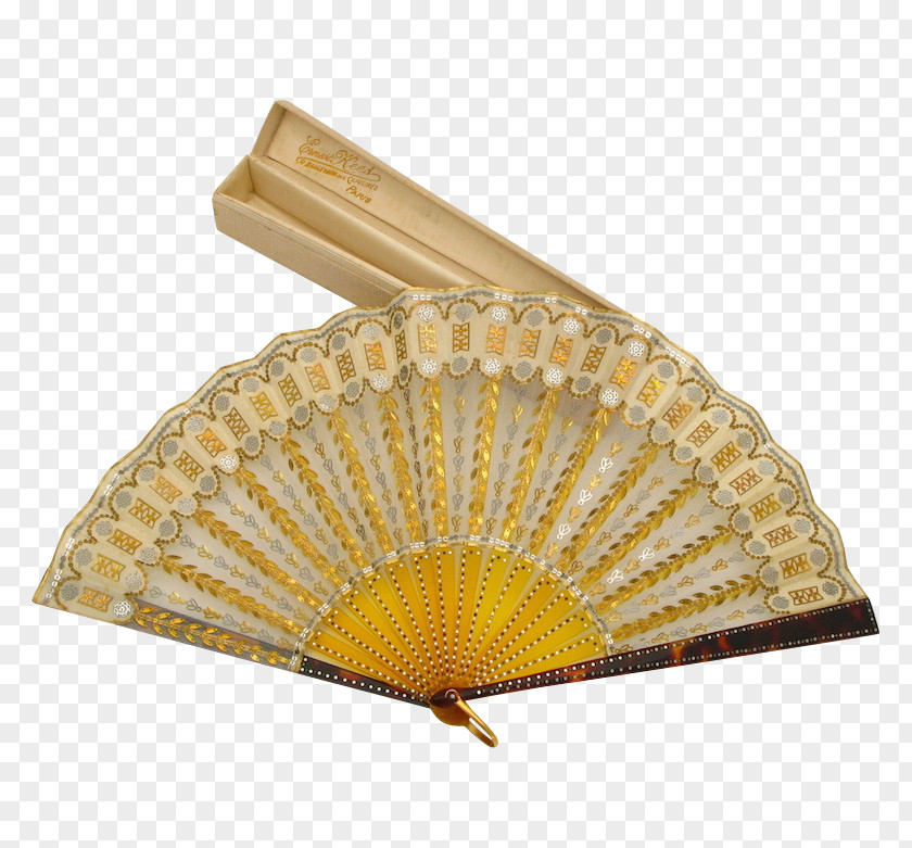 Fan Hand Chantilly Lace Duvelleroy Silk PNG