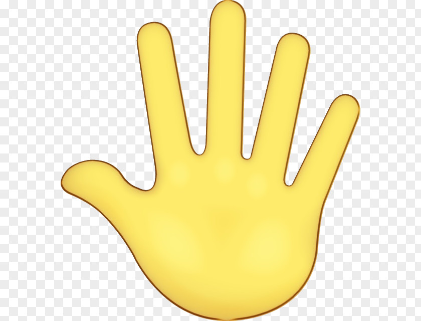 Gesture Hand Yellow Background PNG