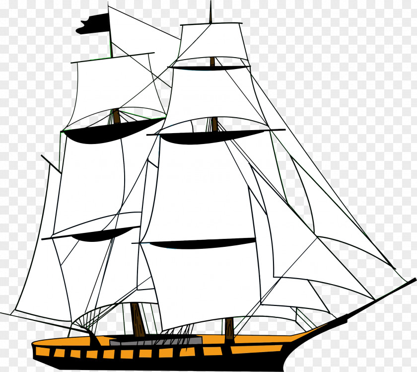 Sailing Ship Clipper Clip Art PNG