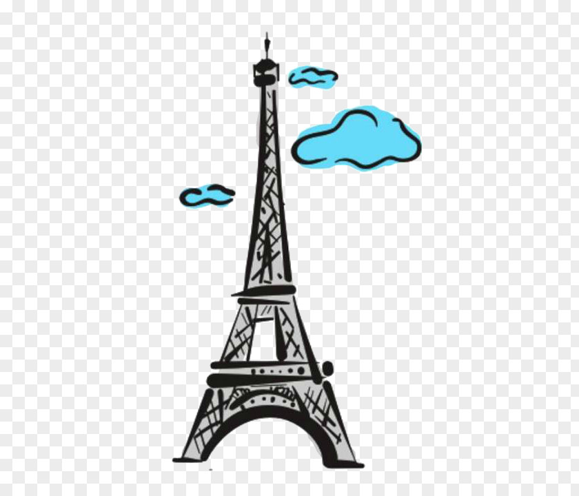 Eiffel Tower Drawing Wall Decal PNG